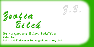 zsofia bilek business card